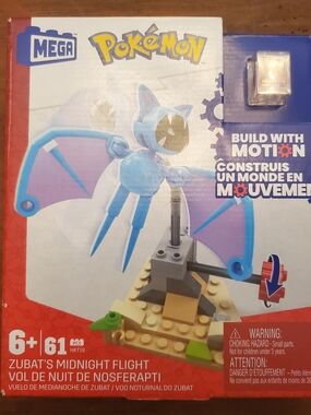 Pokémon Zubat Building Set - Blue Flying Figure